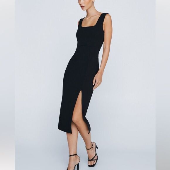 Nasty Gal Square Neck - Black Dress Size US 4 - Picture 1 of 9